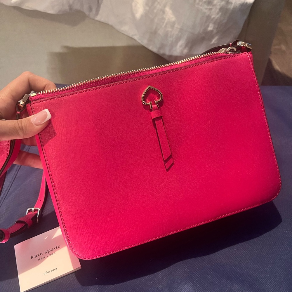 kate spade Hot Pink Crossbody Bag with Gold Hardware